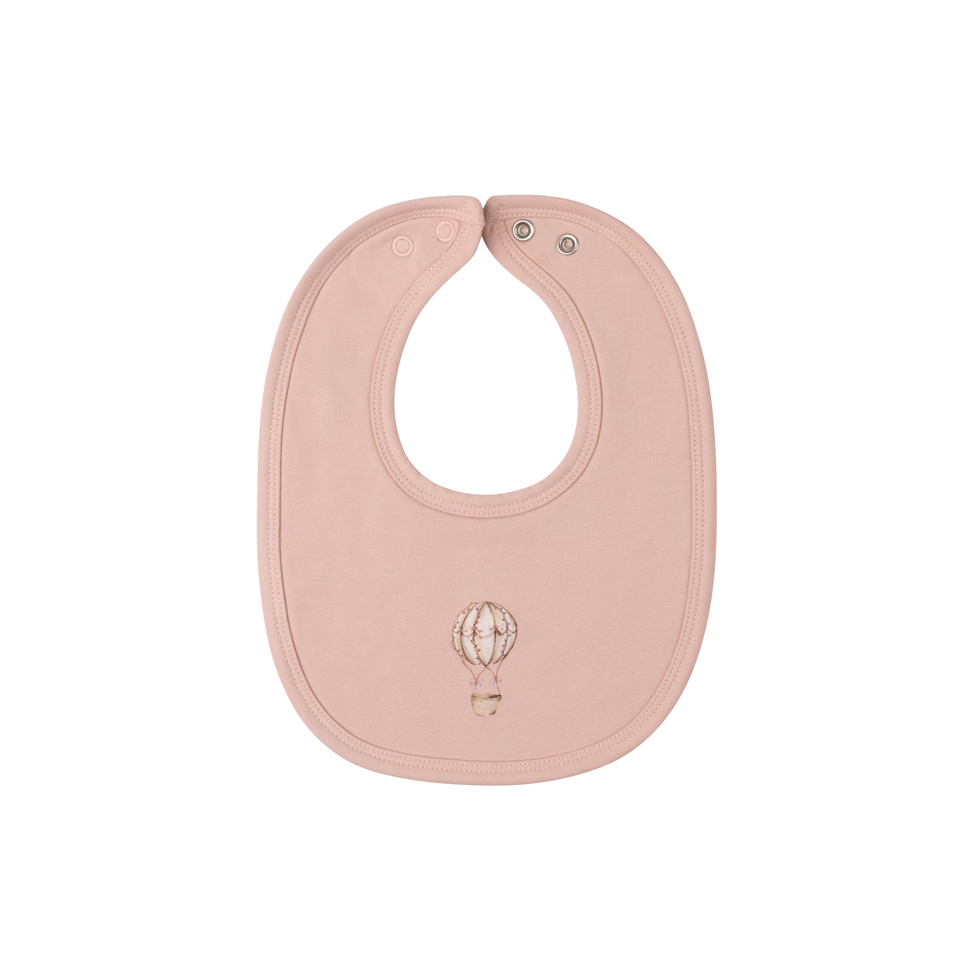 Aurora Pink French Terry Hot Air Balloon Bib