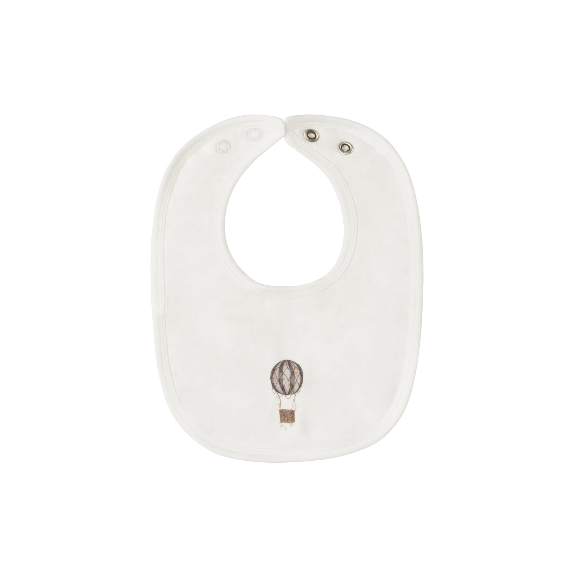 Aurora Ivory/Blue French Terry Hot Air Balloon Bib