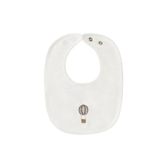 Aurora Ivory/Blue French Terry Hot Air Balloon Bib