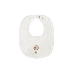 Aurora Ivory/Pink French Terry Hot Air Balloon Bib