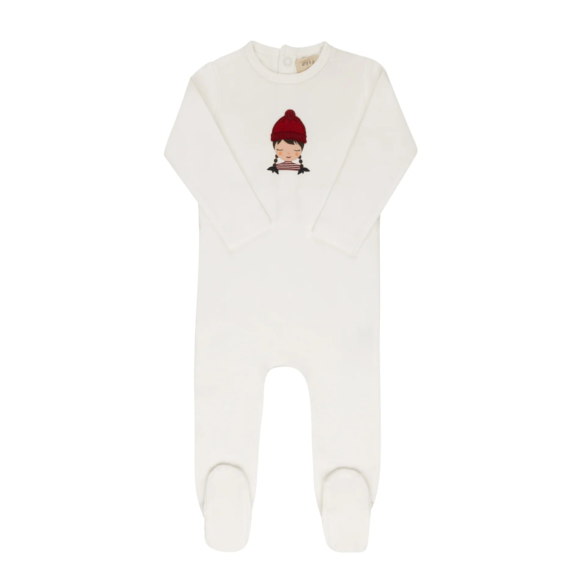 Ely's & Co Ivory/Pink Autumn Kids Footie