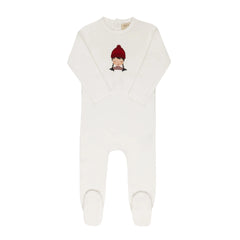 Ely's & Co Ivory/Pink Autumn Kids Footie