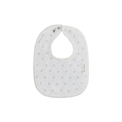 Ely’s & Co. – Girl Rosebud Bib | Ivory & Pink
