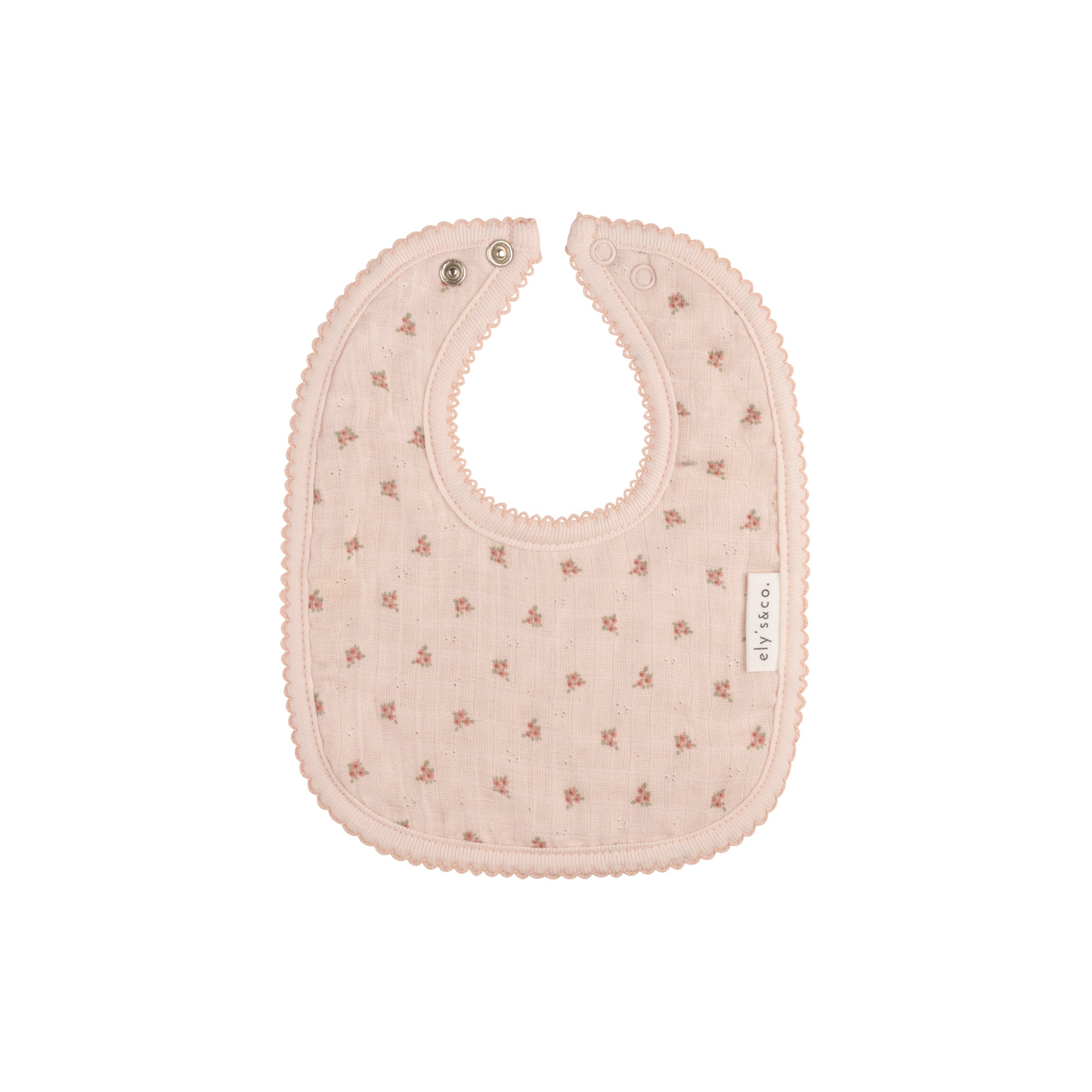 Ely’s & Co. – Girl Rosebud Bib | Pink
