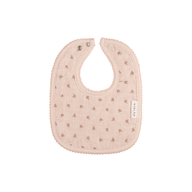 Ely’s & Co. – Girl Rosebud Bib | Pink