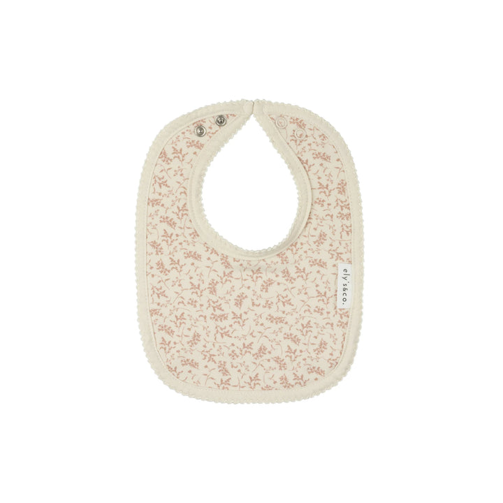 Ely's & Co Ivory/Pink Vine Bib