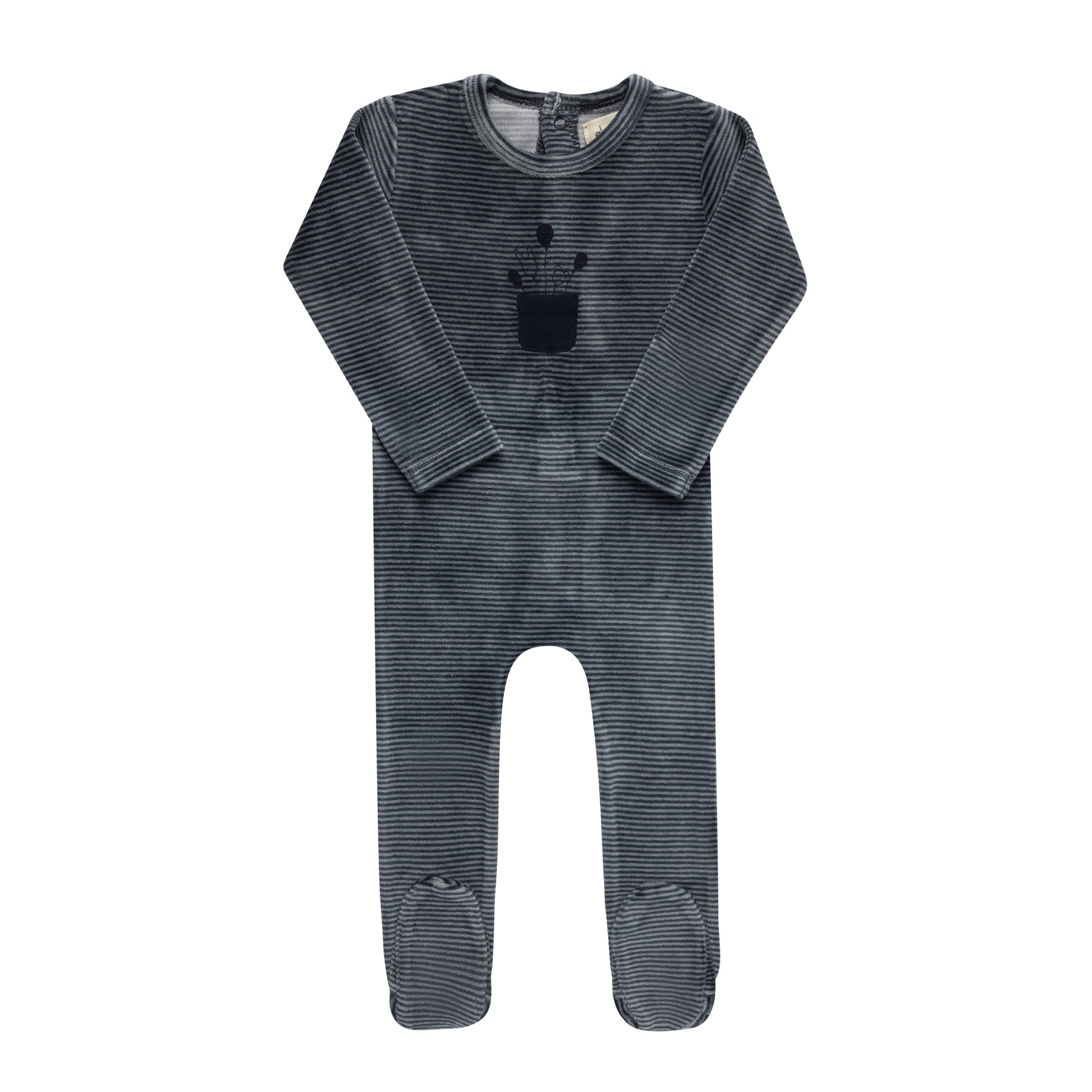 Ely’s & Co. – Boy Stripe Footie | Blue