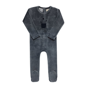 Ely’s & Co. – Boy Stripe Footie | Blue