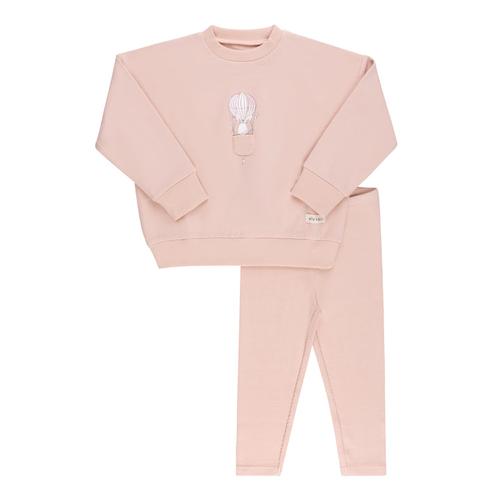 Ely's & Co Pink French Terry Hot Air Balloon Set