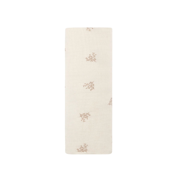 Ely's & Co Ivory Boy Leaf Muslin Swaddle