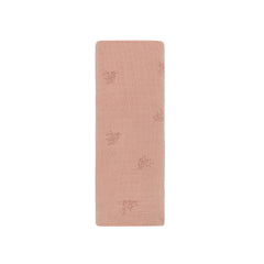 Ely's & Co Pink Leaf Muslin Swaddle