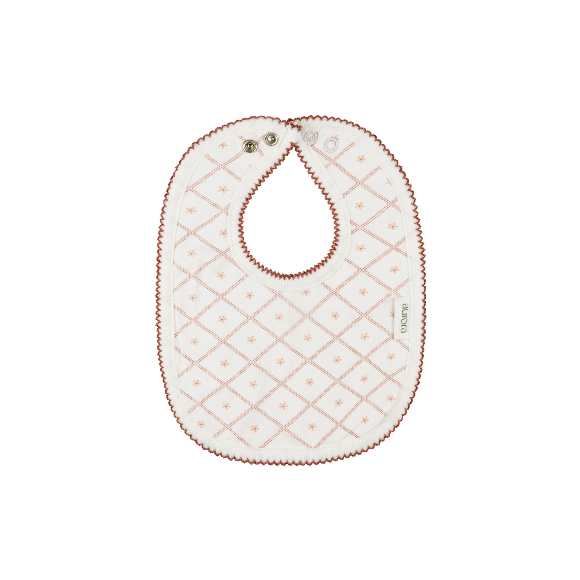 Aurora Ivory/Pink Diamond Print Bib