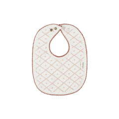 Aurora Ivory/Pink Diamond Print Bib