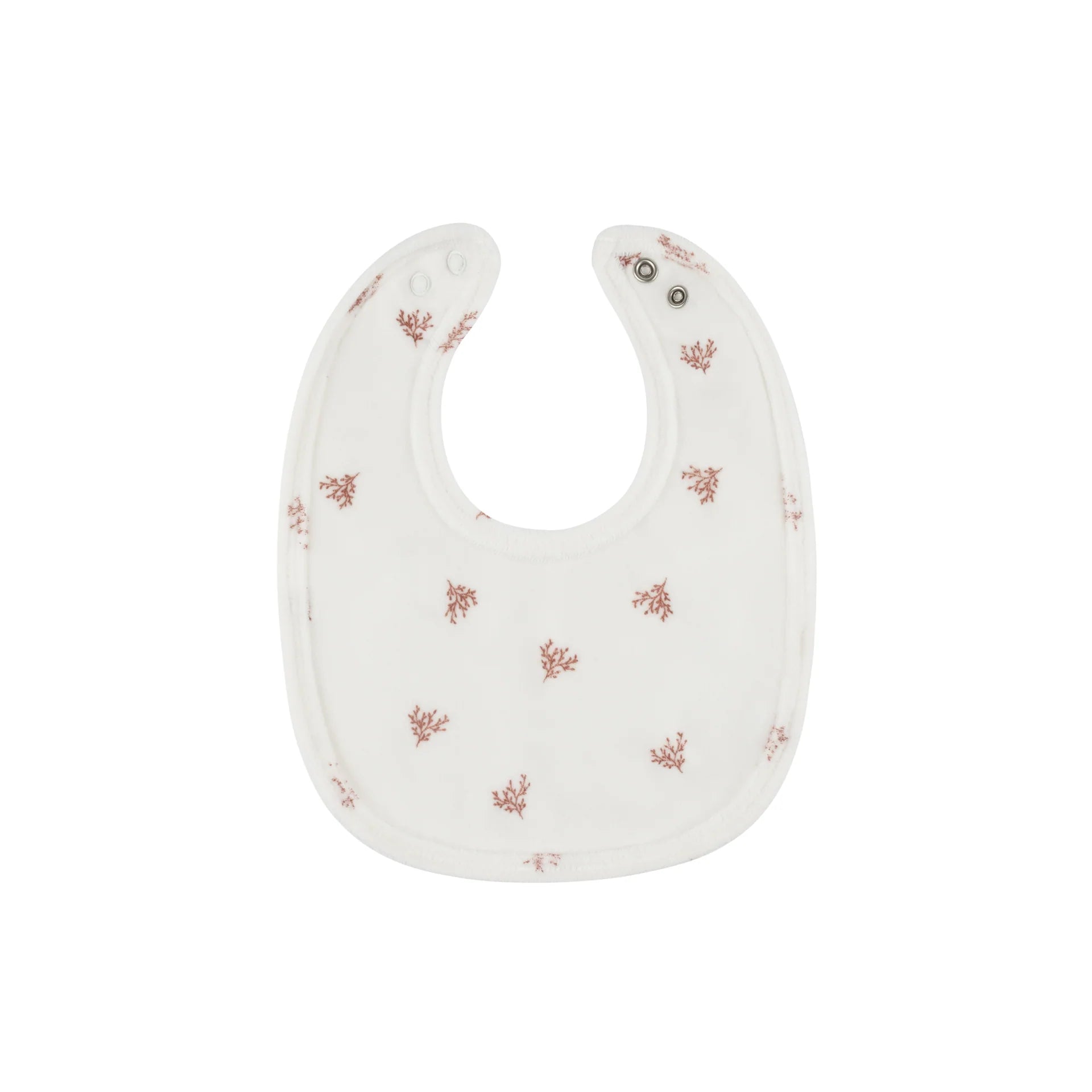 Ely's & Co Ivory Girls Velour Leaf Bib