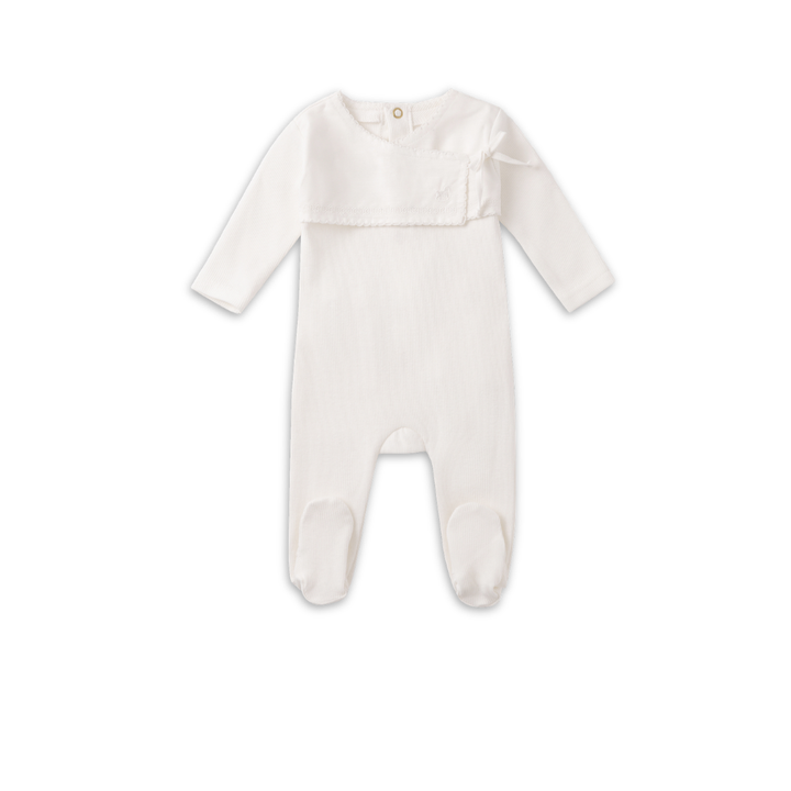 Cadeau Linen Allure Footie Soft Linen Baby Footed Onesie Lightweight Elegant Design