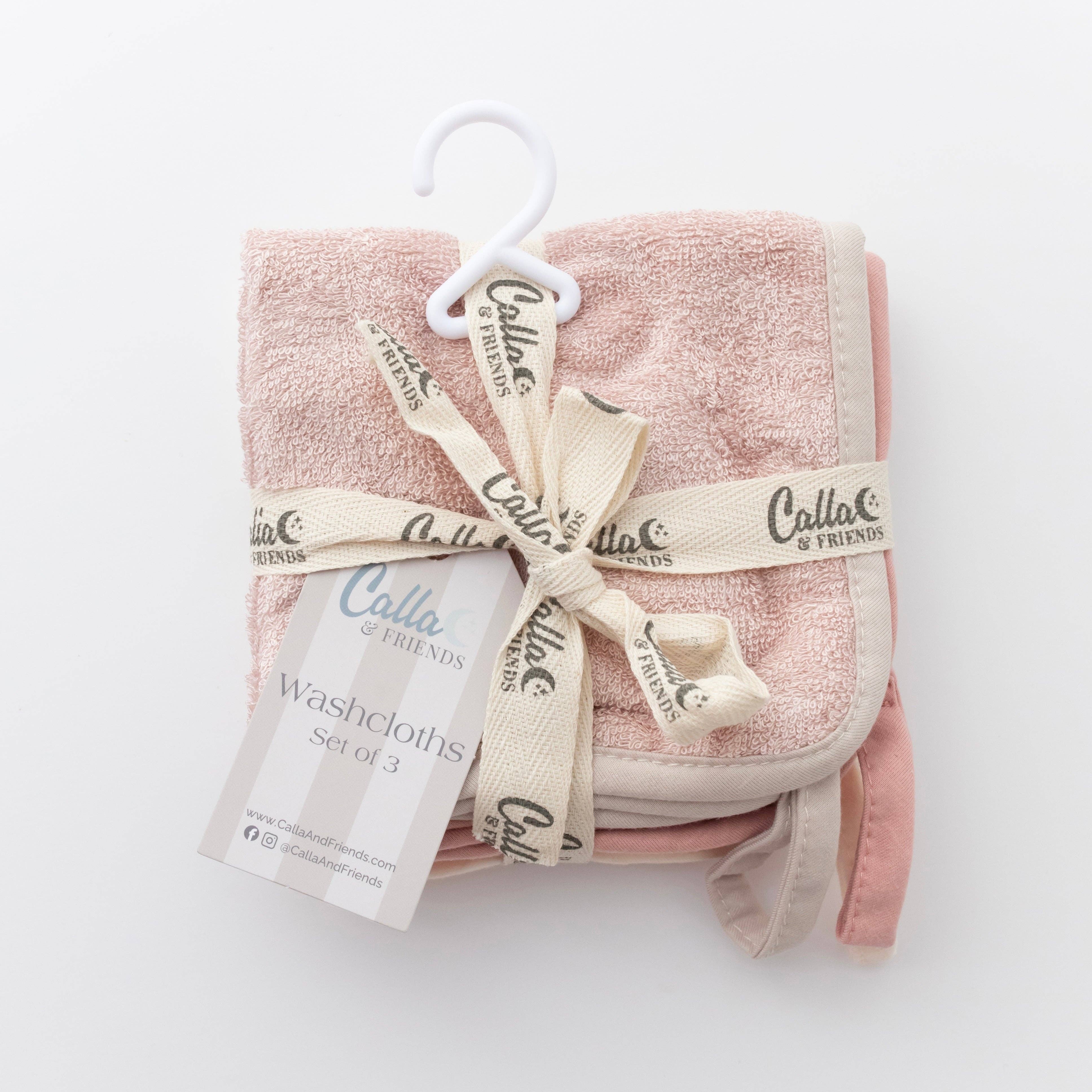 Calla & Friends - Washcloth Set: Linen/Whisper Gray