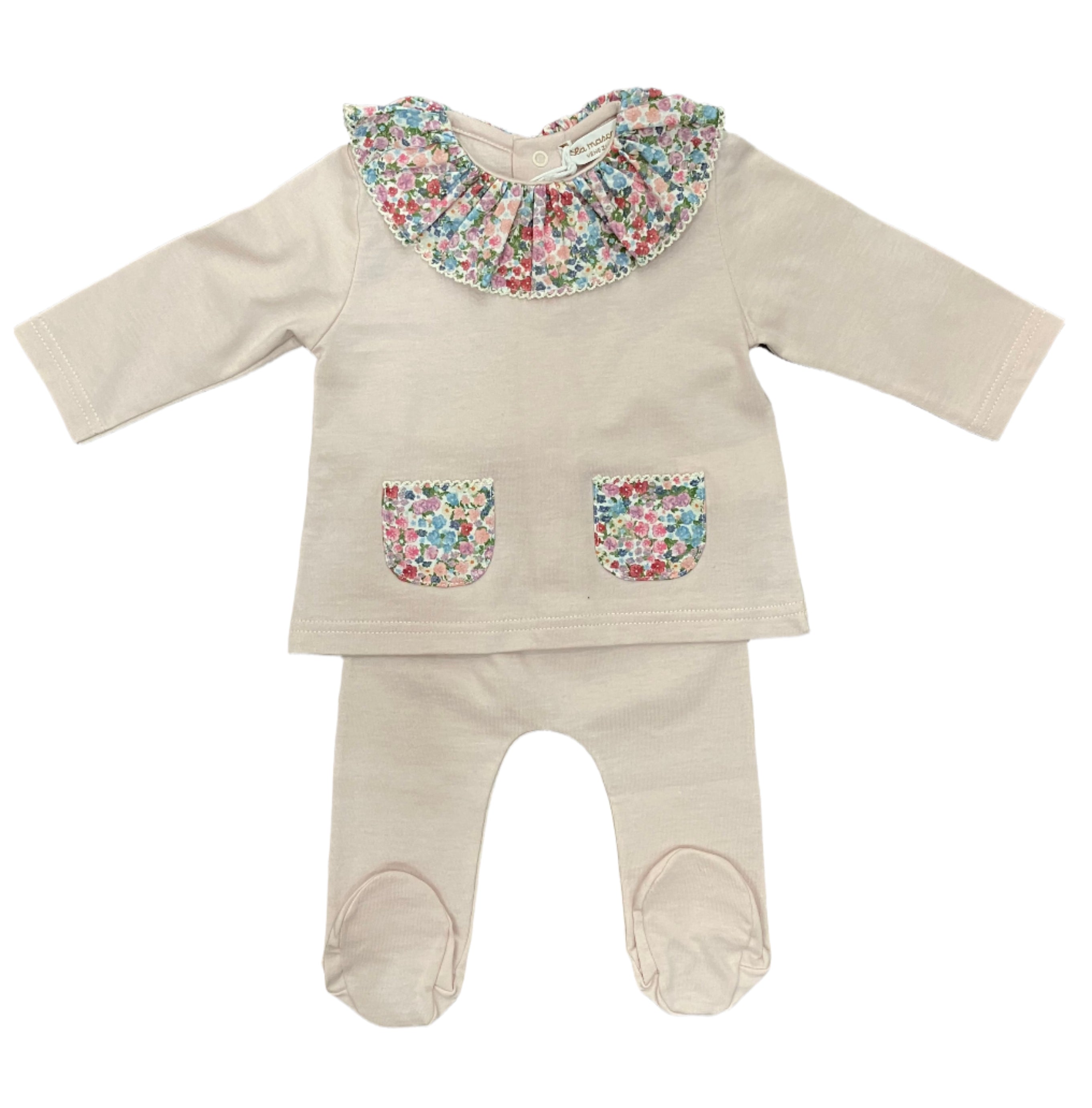 La Mascot Mauve Floral Trim Set