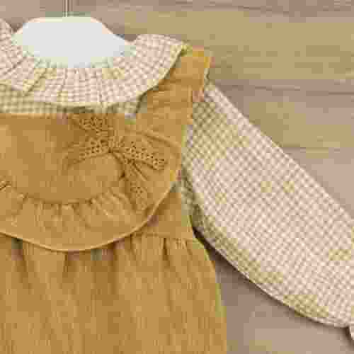 Babidu Baby Girl Organic Cotton Tank Top & Shirt with Ruffle