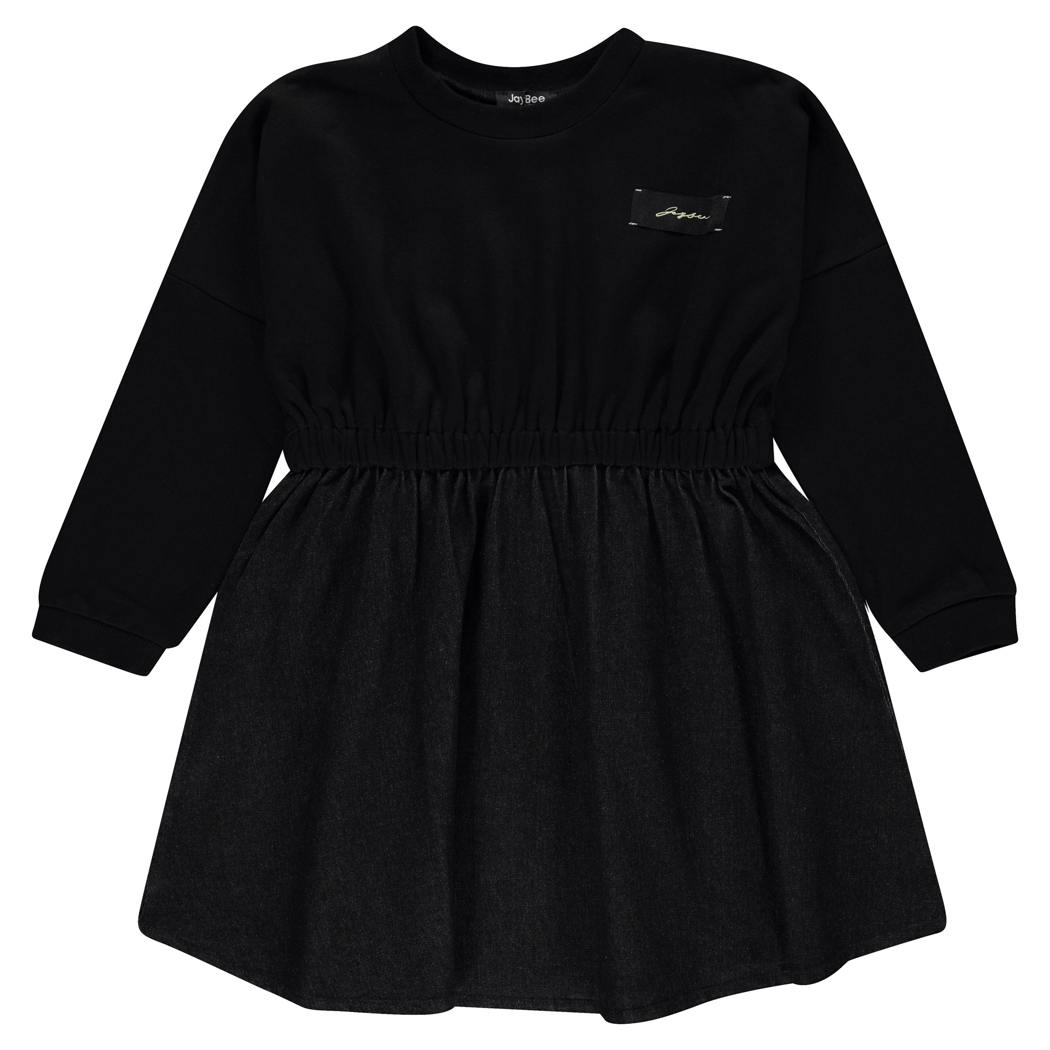 JayBee Black Mock 2 Pc Denim Dress