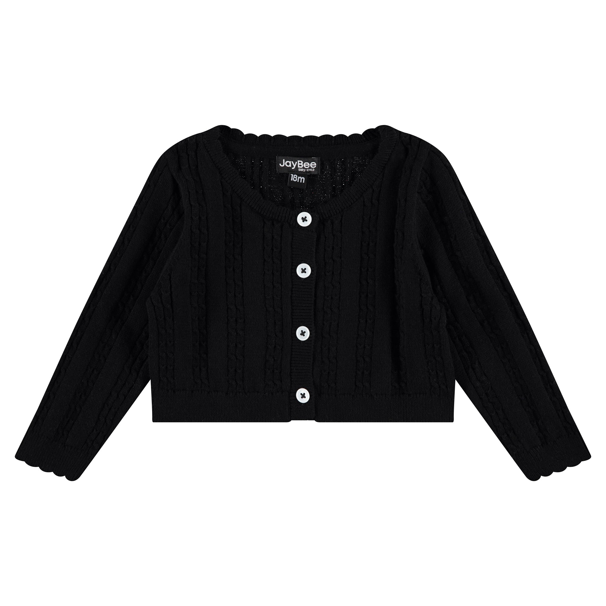 JayBee Black Cropped Knit Sweater