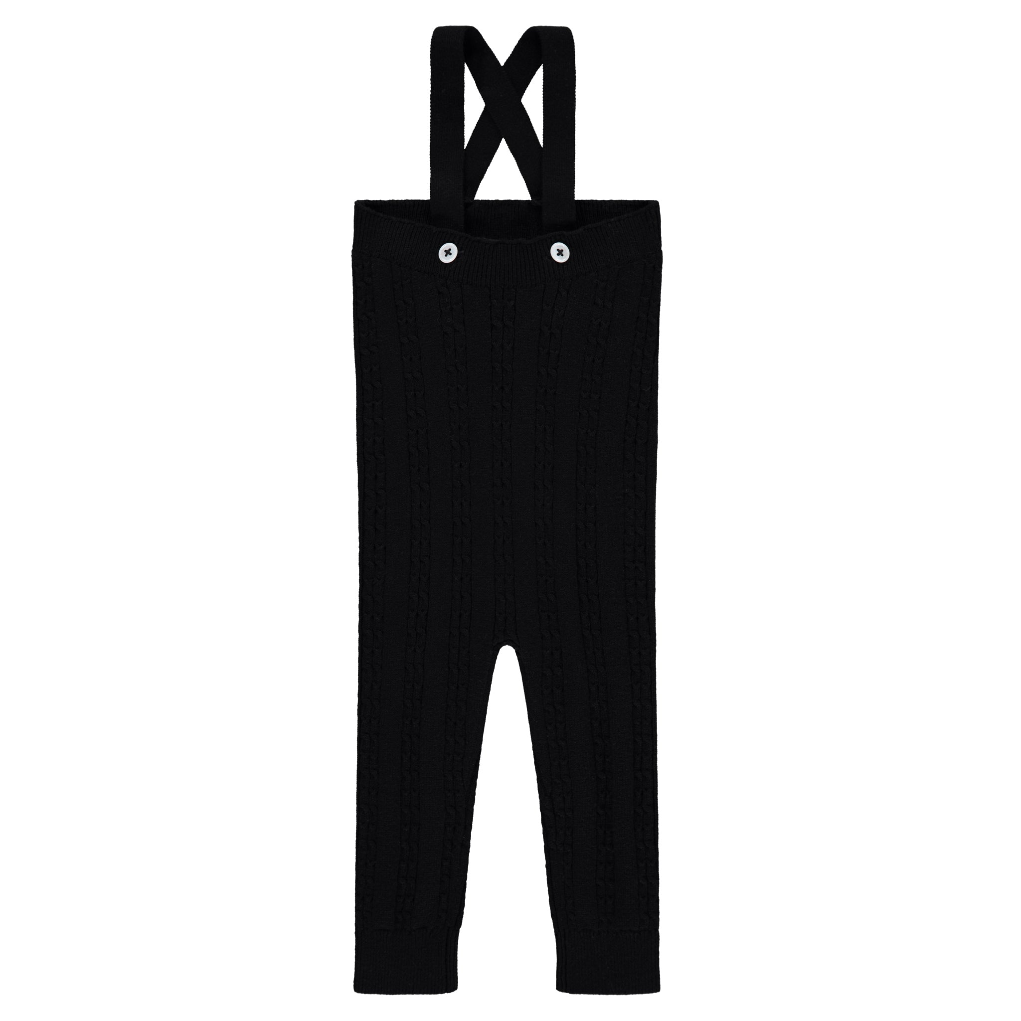 JayBee Black Sweater Knit Overalls