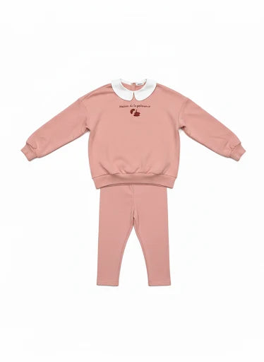 Nou Nelle - Baby Sweat Collar Set Pink