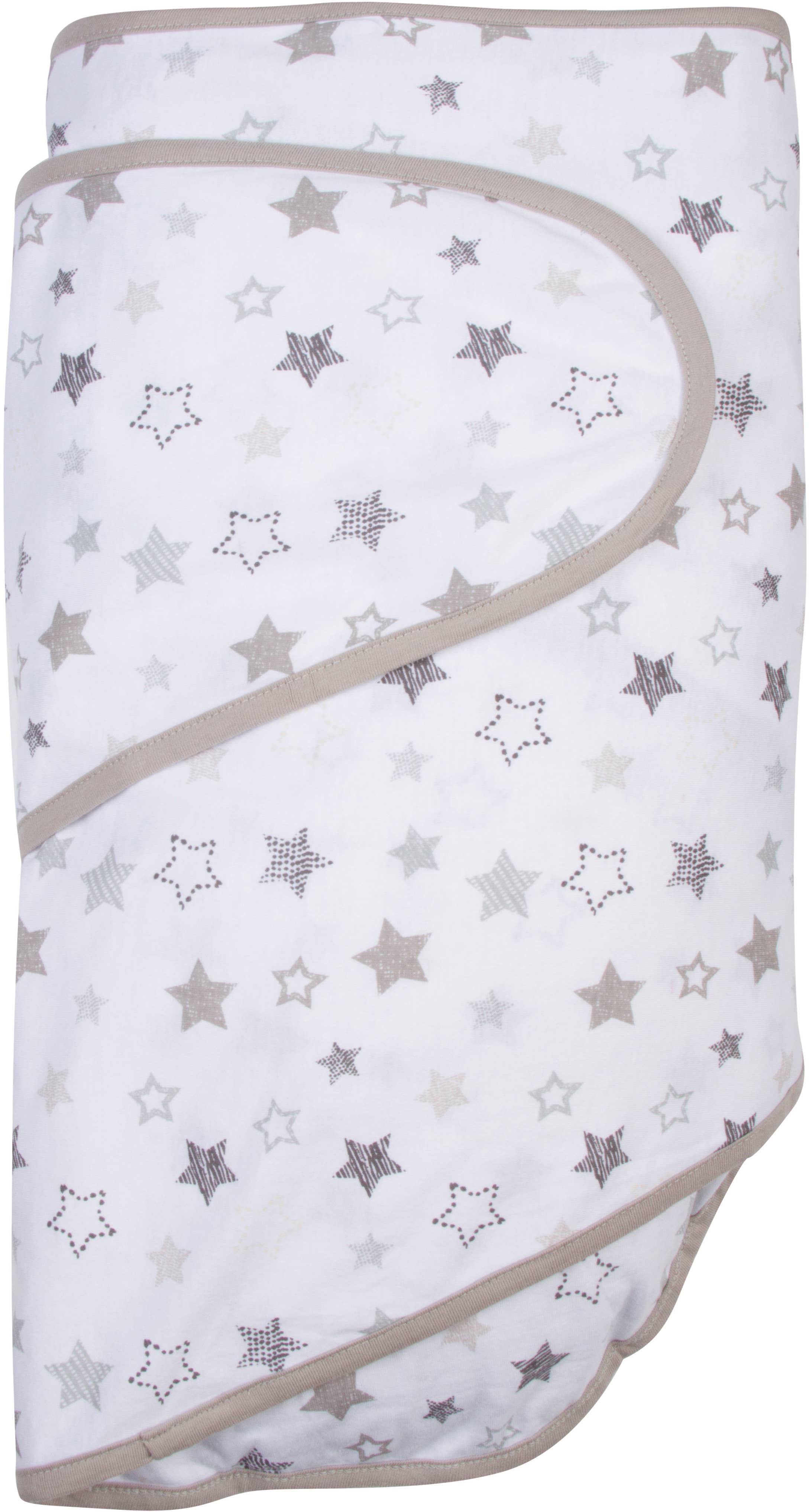 Miracle Blanket- The #1 Pediatrician-recommended Swaddle - Gray Stars Miracle Blanket