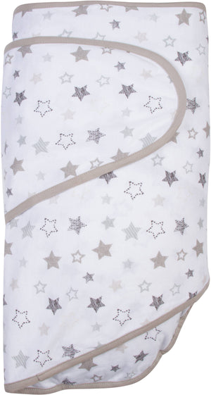 Miracle Blanket- The #1 Pediatrician-recommended Swaddle - Gray Stars Miracle Blanket
