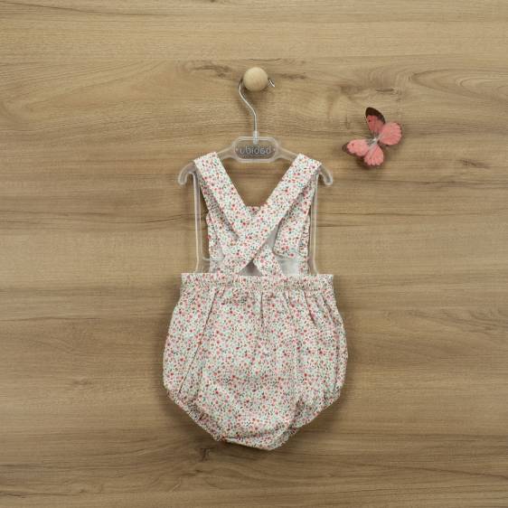 Babidu Smocked Floral Romper