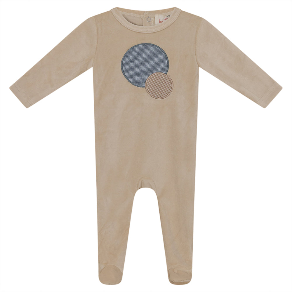 Bondoux Bebe Circle Knit Applique Mystic Footie