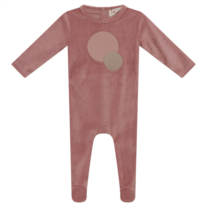 Bondoux Bebe Circle Knit Applique Mystic Footie