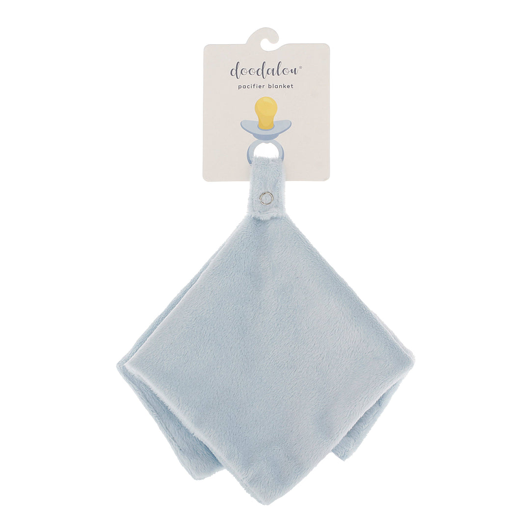 Doodalou - Super Soft Velboa Pacifier Blanket: Light Blue