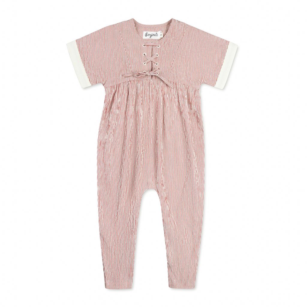 Bonjour - Red Laced Romper