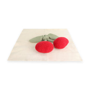 Viverano Cherry Organic Baby Lovey Security Blanket: Natural