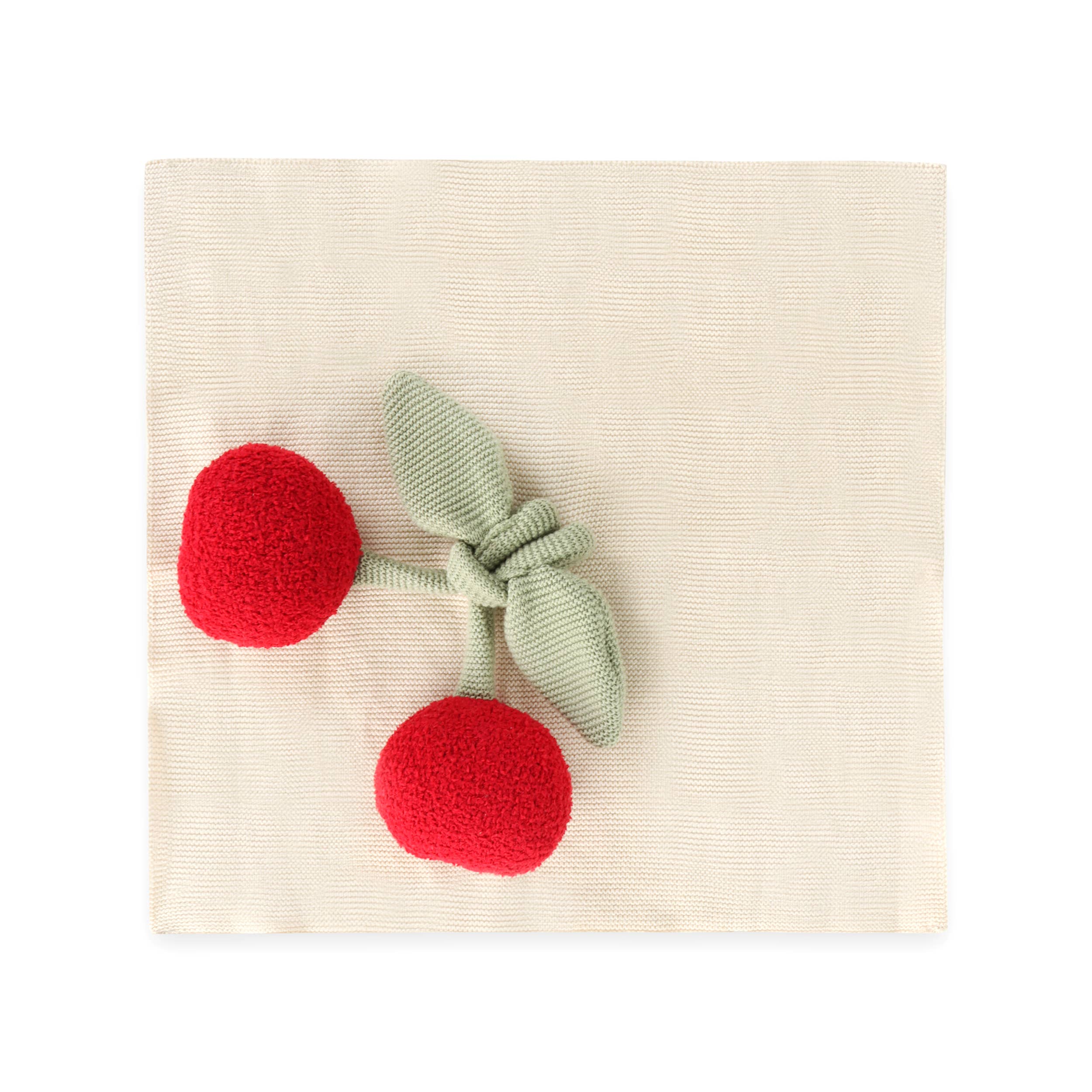 Viverano Cherry Organic Baby Lovey Security Blanket: Natural