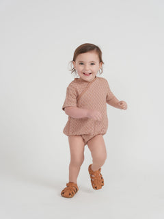 Little Fragile - Baby One Piece Wrap in Textured Waffle