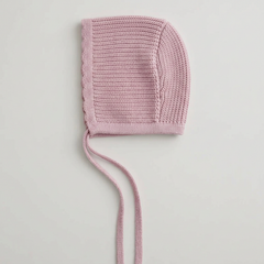 Pramie Knit Bonnet Mauve 3m-9m