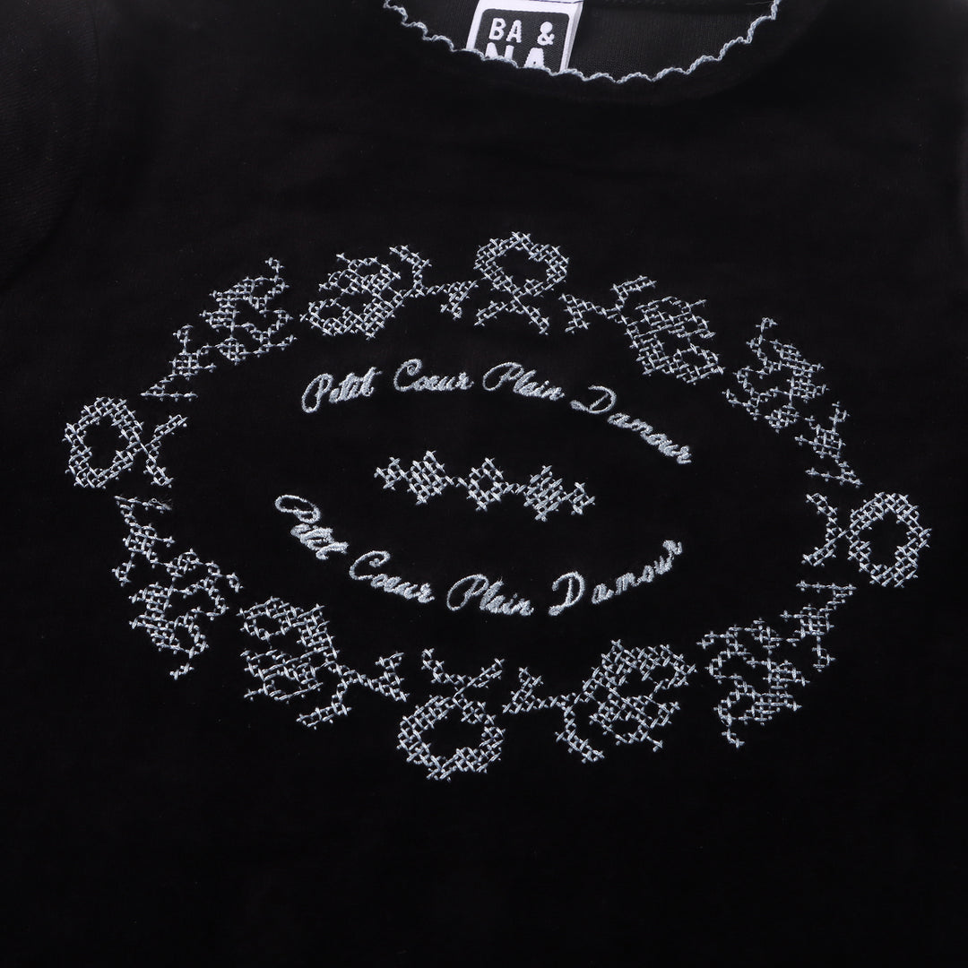 Ba & Na Boys Black with Bronze Embroidery Pjs