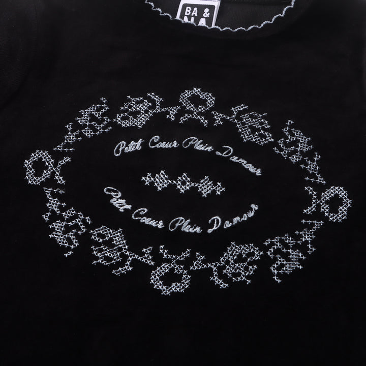 Ba & Na Boys Black with Bronze Embroidery Pjs