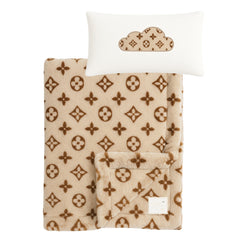 Ritz Beige LV Print Blanket