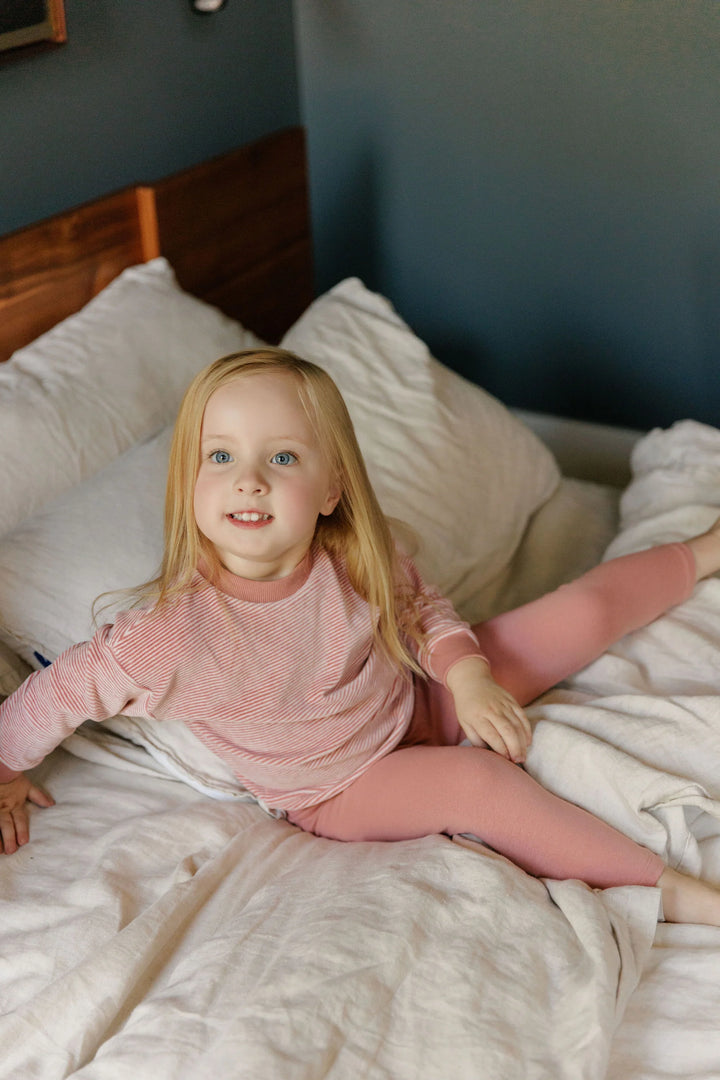 Ely's & Co Dark Pink Velour Stripe Lounge Set