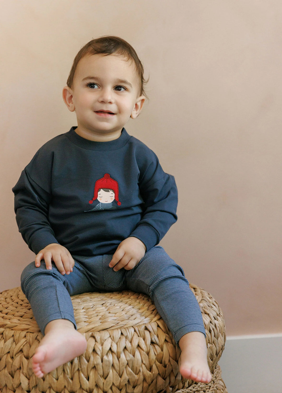 Ely's & Co Navy Autumn Kids Sweatshirt & Leggings Set