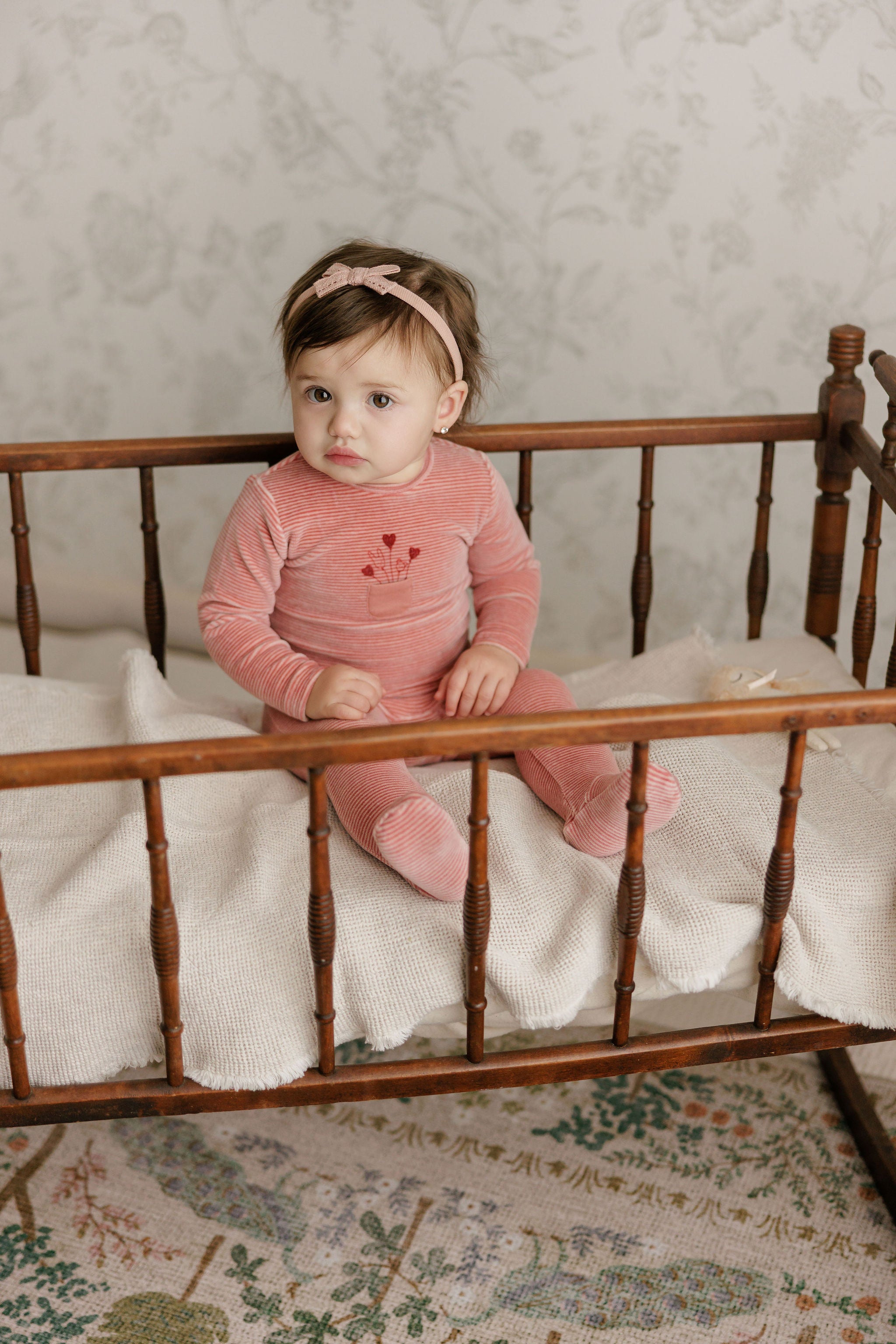 Ely’s & Co. – Girl Stripe Footie | Pink