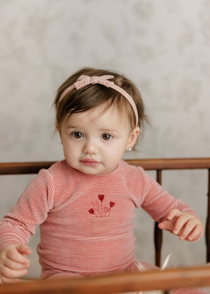 Ely’s & Co. – Girl Stripe Footie | Pink