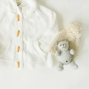 Beba Bean Linen Bear Baby Rattle
