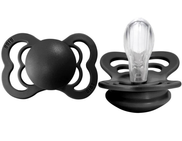 bibs pacifier supreme silicone black pack of 1