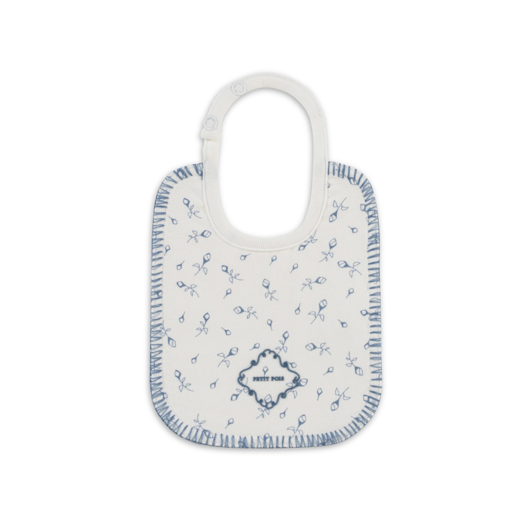 Kipp Baby Petit Pois Bib Soft Cotton Baby Feeding Bib Classic Polka Dot Print
