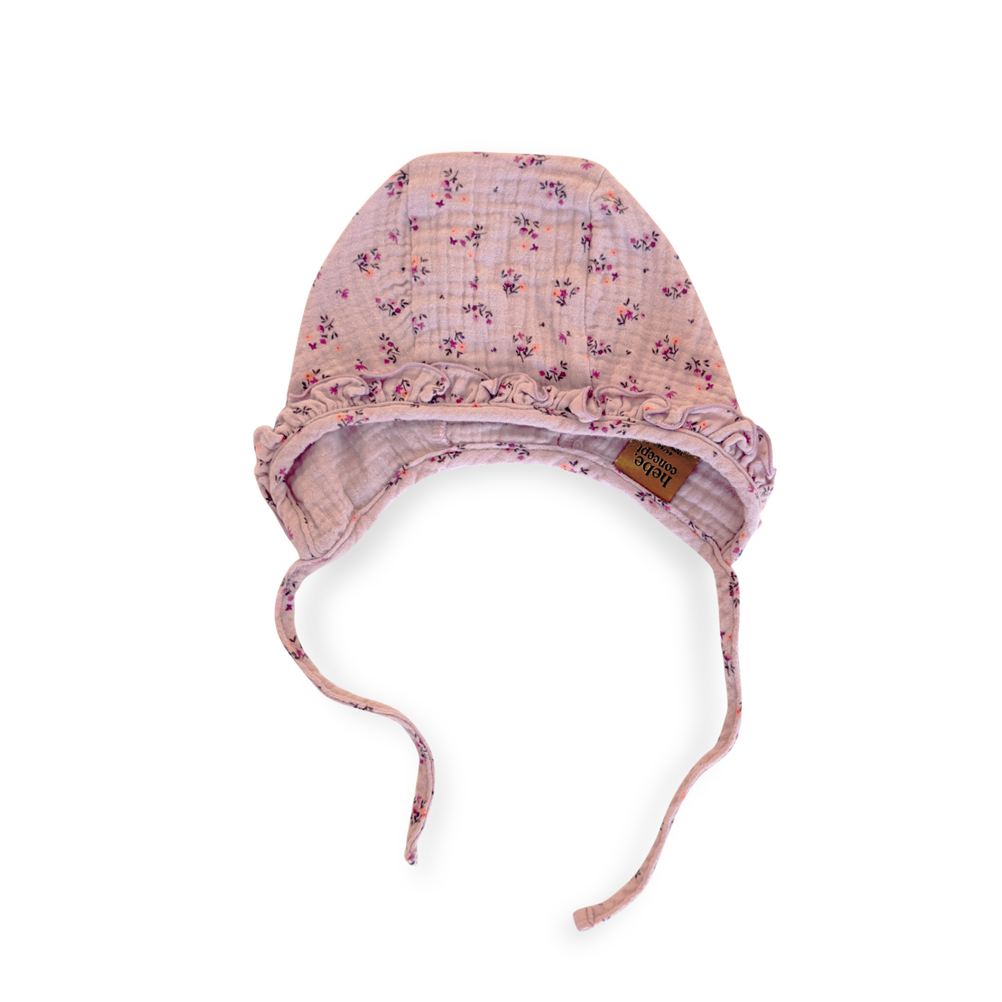 Hebe Pink Floral Print Muslin Hat