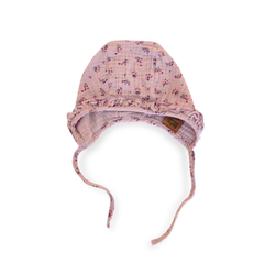 Hebe Pink Floral Print Muslin Hat