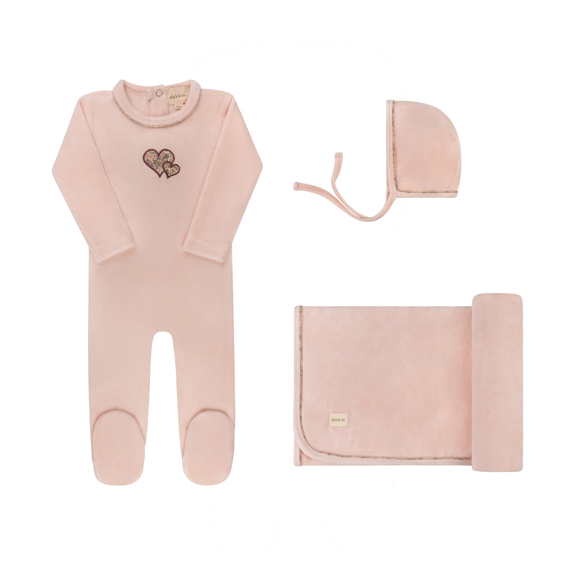Ely’s & Co. – Girl Embroidered Liberty Take Me Home Set | Pink